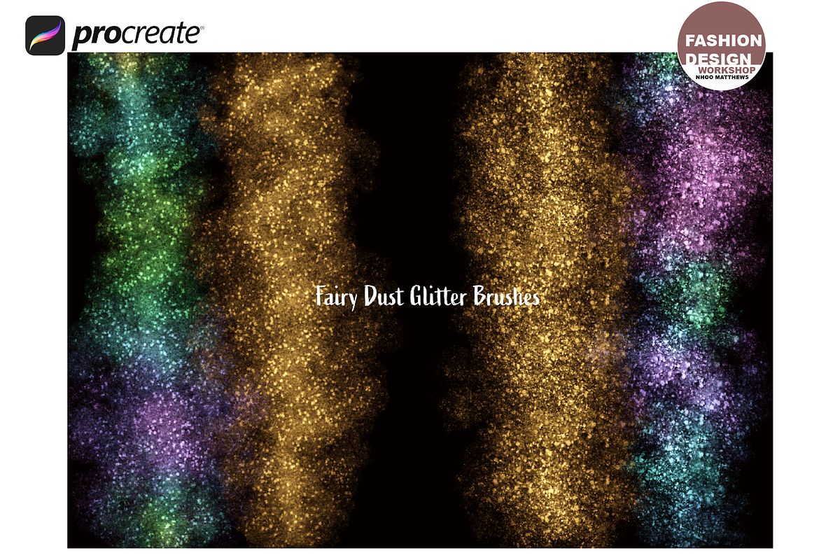 Procreate 24 Pretty Glitter Brushes, a Brush Add-On by Fashion Workshop Bkk (Photo 5 of 8)