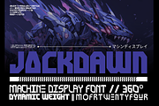 Jackdawn - Machine Display Font, a Sans Serif Font by Mofr 24 (Thumbnail 1 of 8)