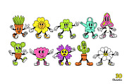 Floral Fellows Cartoon Characters, an Illustration by The Isian (Thumbnail 5 of 14)