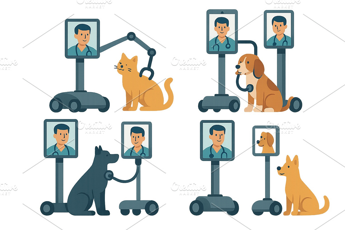 Virtual veterinary care offers new, a Healthcare Illustration by ZinetroN