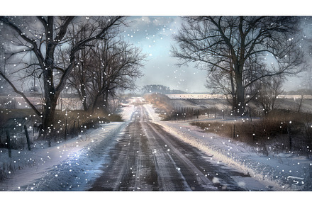 winter country road snowy ai, a Background Photo by pikepicture