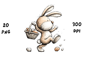 Whimsical Floral Easter Rabbit, an Animal Illustration by GiraffeCreative (Thumbnail 2 of 20)