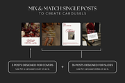 Old Money Burgundy Instagram Posts, a Social Media Template by Meraki Templates (Thumbnail 4 of 8)