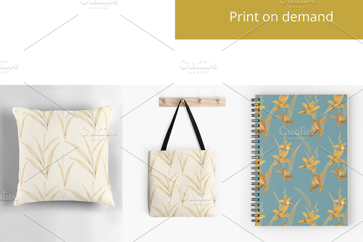 Orchid Botanical Pattern Bundle, a Pattern Graphic by Floraphoria (Photo 10 of 11)