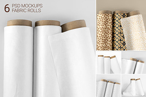 Fabric Rolls Mockup | Layered