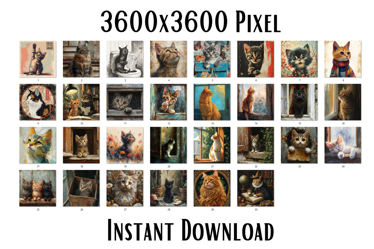 Vintage Cats Junk Journal, an Illustration by HubbaDigitals (Photo 2 of 2)
