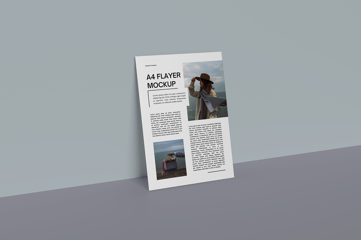 A4 Flyer Mockup, an Advertising Mockup by xavier_studio (Photo 5 of 5)