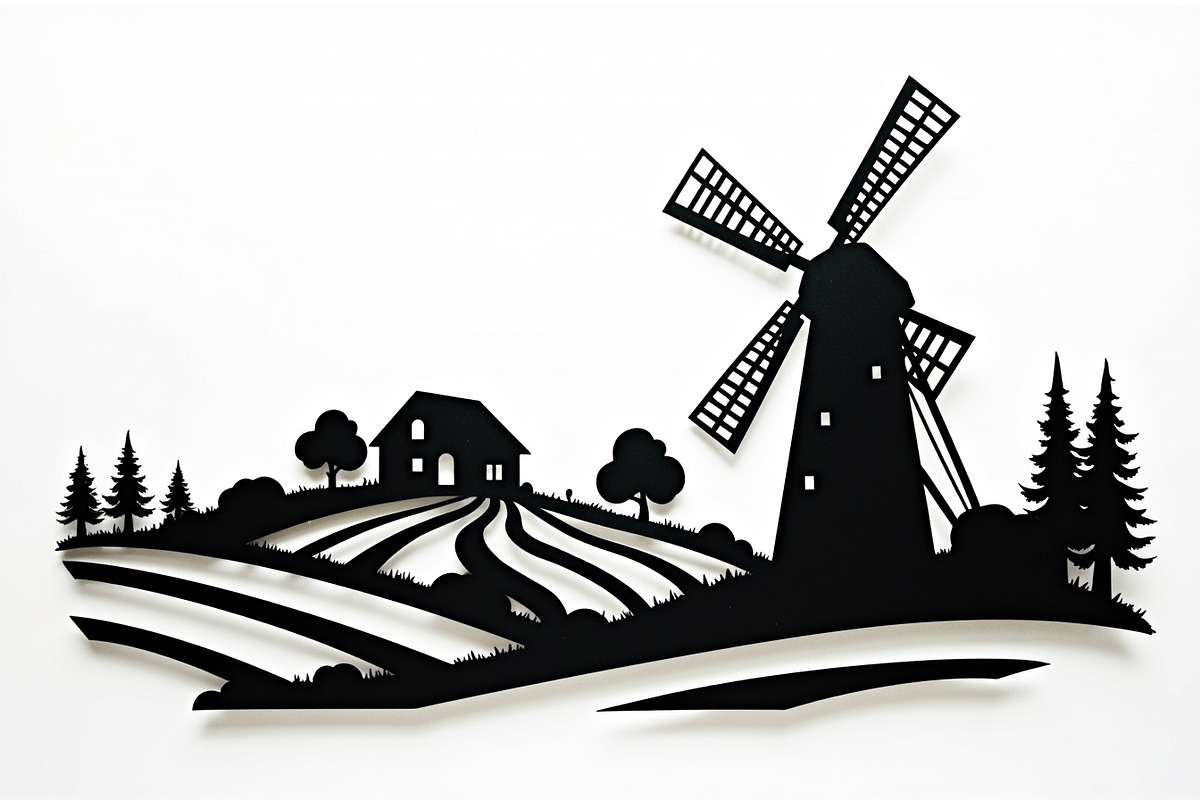 Dutch Windmill Field Set, an Illustration by Designs_River (Photo 10 of 10)