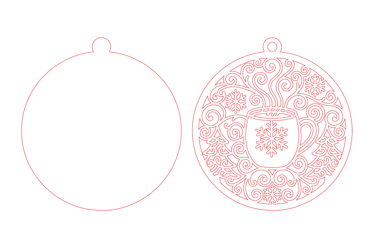 Christmas Candle Ornament Laser Cut, a Seasonal Illustration by CraftArtStudio (Photo 3 of 3)