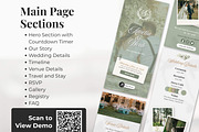 Dusty Green Wedding Website, a Landing Page Template by Everyday Perfection (Thumbnail 3 of 13)