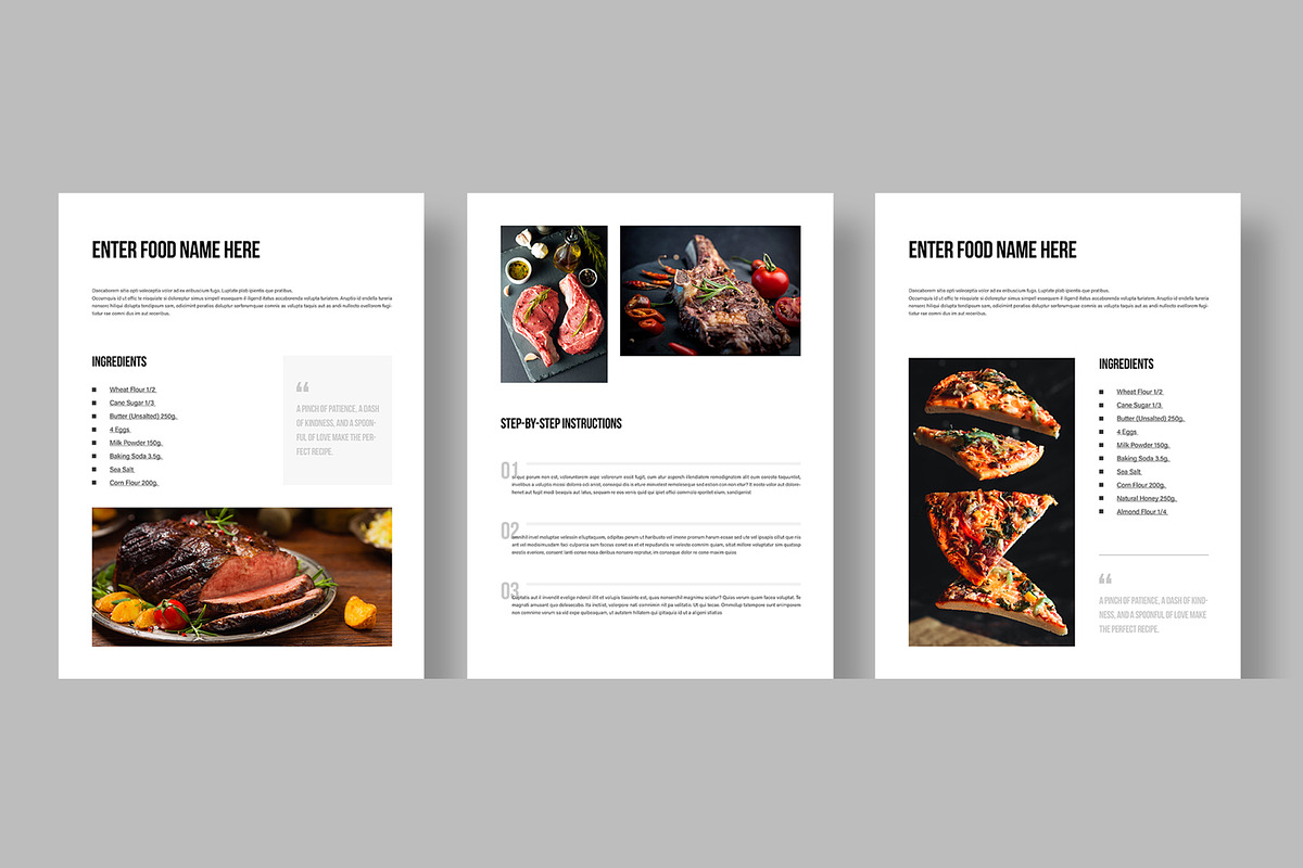 E-Cookbook Magazine Template preview 3