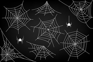 Ai+EPS. Halloween spider web. Vector