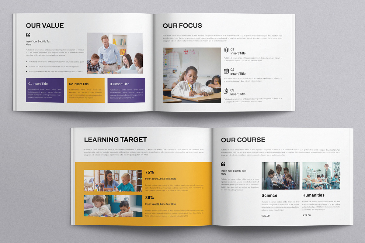 Education Template Landscape, a Brochure Template by E-Type (Photo 5 of 7)