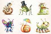 Quirky Whimsical Insects Animals PNG, an Illustration by DreamCafeArt (Thumbnail 2 of 6)
