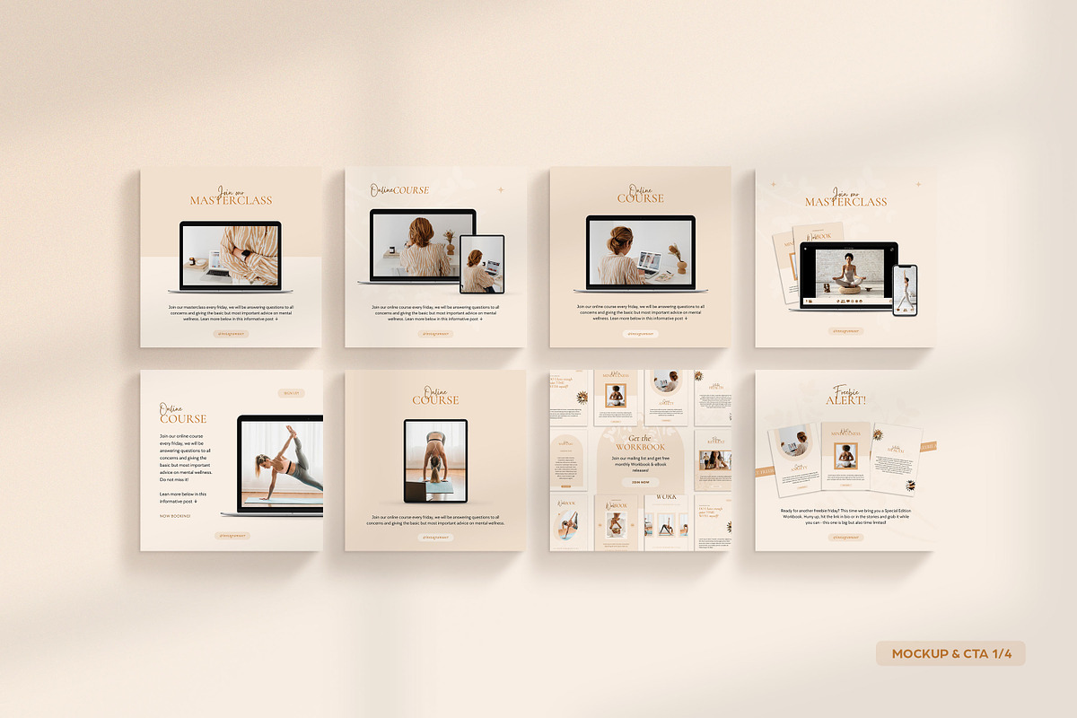 Wellness Social Media Kit CANVA, a Social Media Template by Wildnun Studio