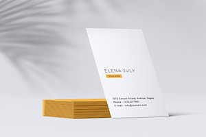 Portrait Business Card Mockup