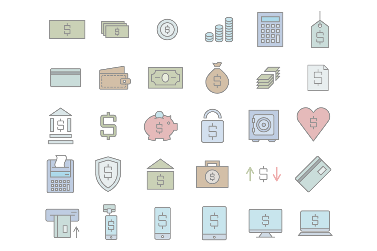 Business As Usual Financial Icon Set, an Outline Icon by Linseed Studio (Photo 4 of 4)