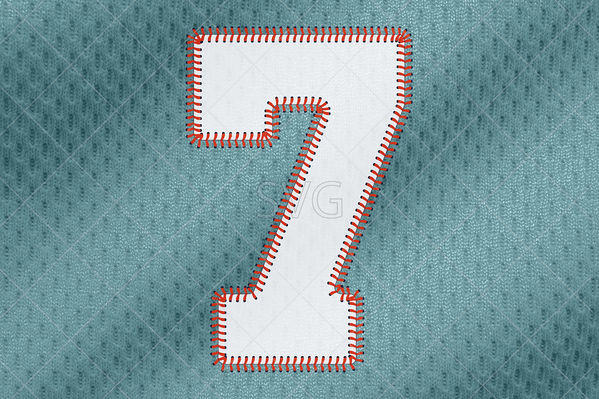 Baseball Numbers Font. SVG, PNG, an Object Graphic by MockupsBox (Photo 9 of 11)