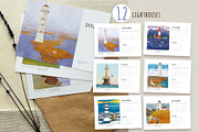 2024 Calendar with 12 lighthouses, an Object Illustration by Dashnpro (Thumbnail 6 of 7)