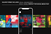 5 Hip Hop Artist Poster Templates, a Flyer Template by Bornx Design (Thumbnail 5 of 6)