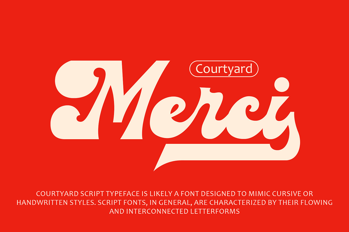 Courtyard - Script Typeface, a Script Font by HeyFonts (Photo 9 of 9)