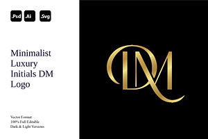 Minimalist Luxury Initials DM Logo, a Branding & Logo Template by Luxury Logos