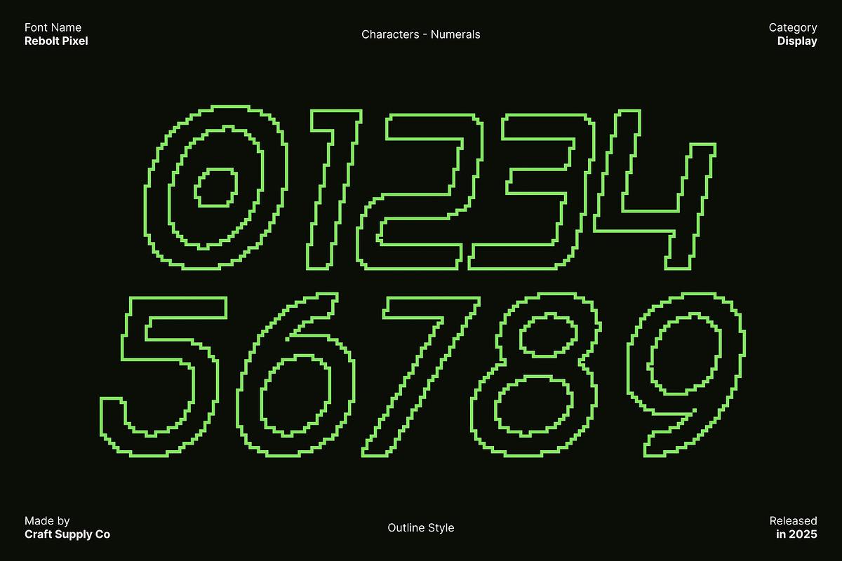 Rebolt Pixel, a Sans Serif Font by Craft Supply Co. (Photo 6 of 8)