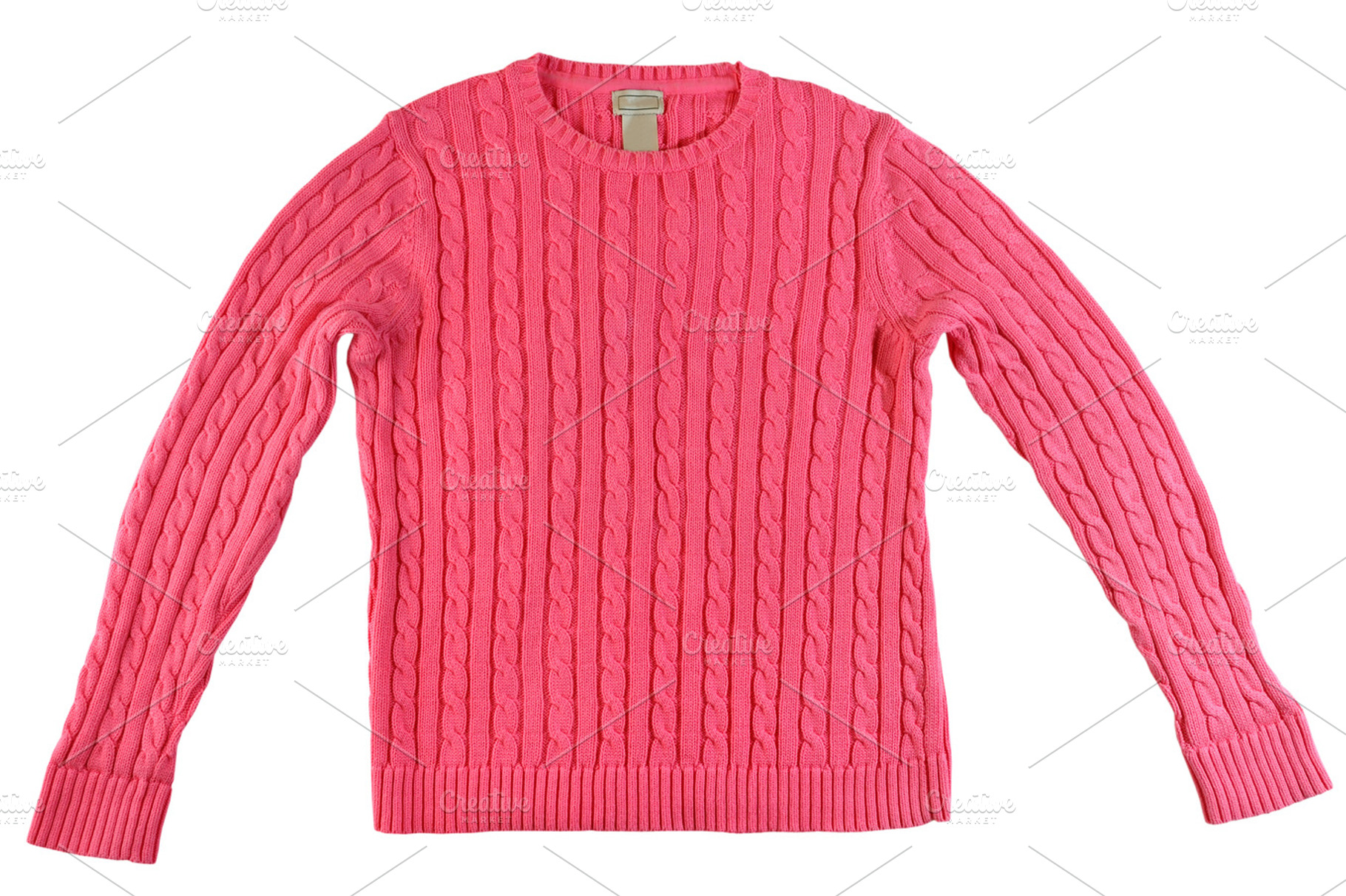 Pink knitted sweater