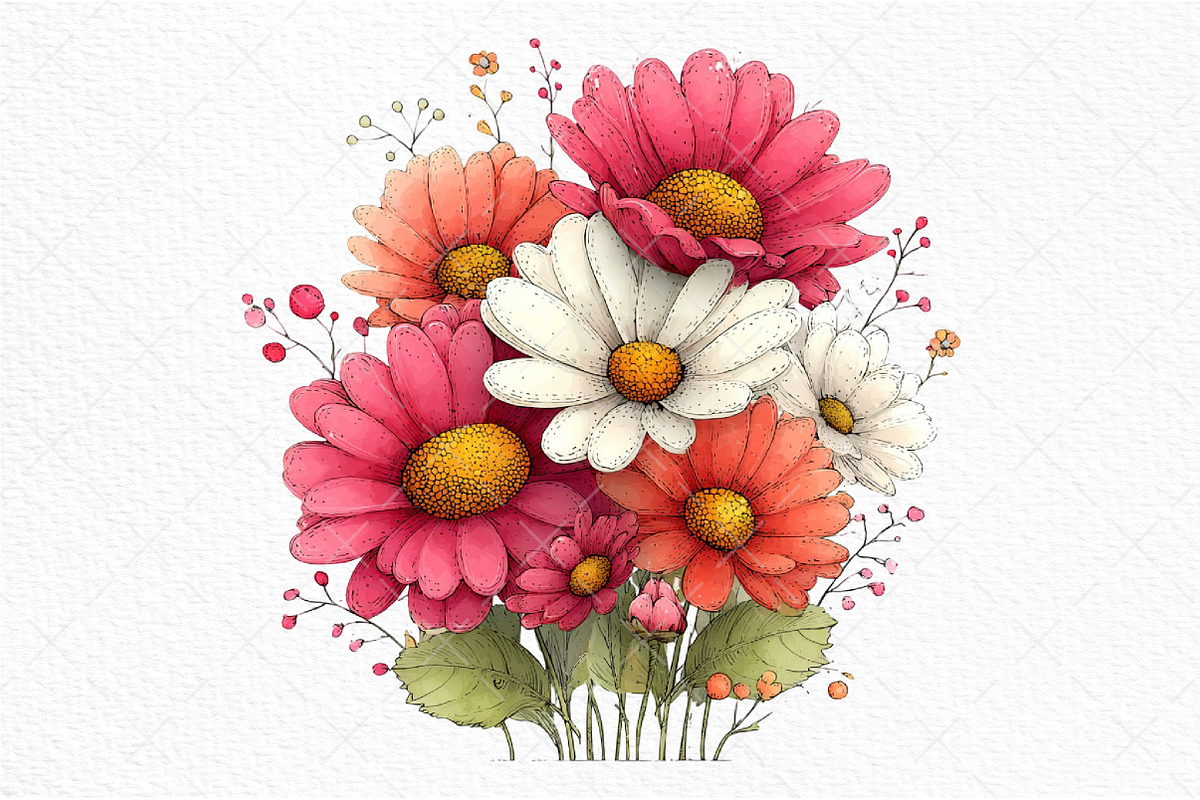 Spring Daisy Flower Clipart Png, an Illustration by Craft Nest (Photo 9 of 11)