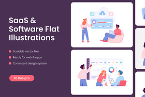 50 SaaS & Software Illustrations