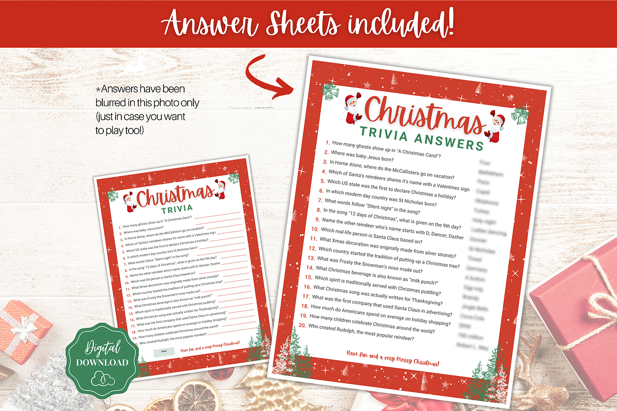 Printable Christmas Games BUNDLE, a Templates & Theme by Templatables (Photo 4 of 9)