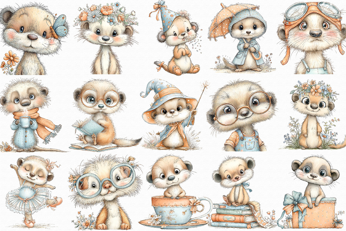 Whimsical Meerkat Clipart, an Illustration by Libby Wishes (Photo 6 of 7)