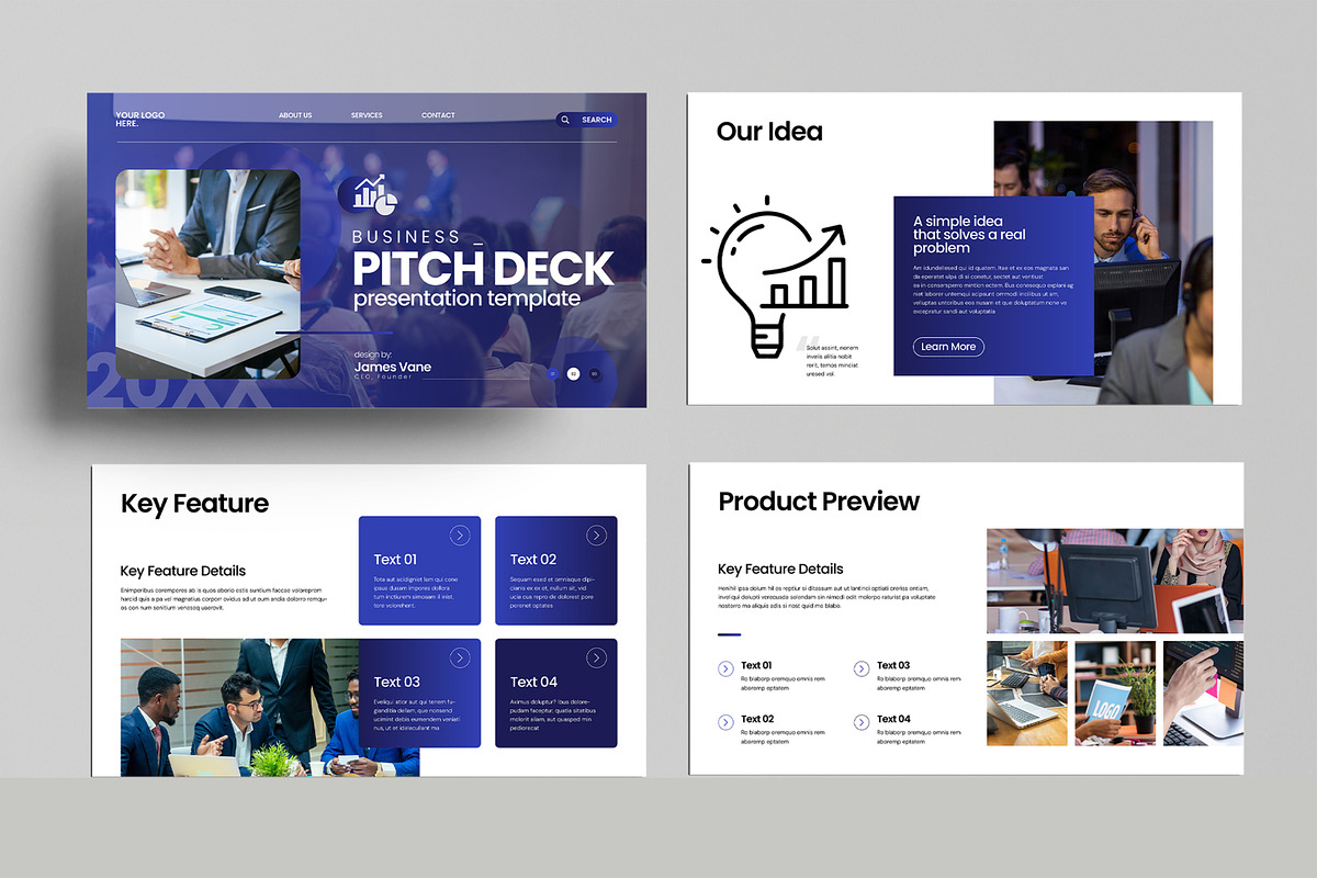 Business Pitch Deck Presentation, a Presentation Template by MightyDesign (Photo 2 of 8)