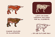 Wild & Western • Cowboy illustration, an Illustration by Pony Gold Studio (Thumbnail 4 of 5)