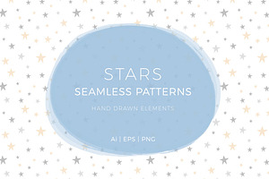 Stars Seamless Patterns, a Pattern Graphic by PixMarket