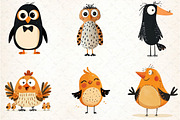 Quirky Birds Hand-Drawn Clipart, an Illustration by DreamCafeArt (Thumbnail 5 of 8)
