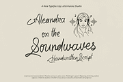Aleandra on the Soundwaves Font, a Handwritten Font by Letterhanna Studio (Thumbnail 1 of 10)