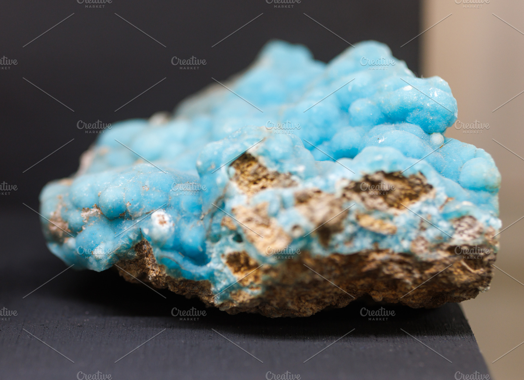 Hemimorphite mineral, a School & Education Photo by Bepslabor