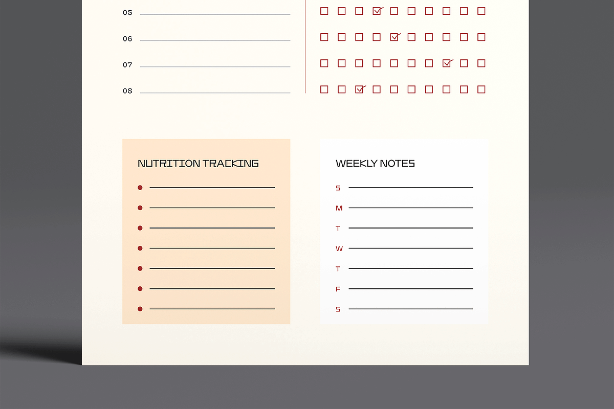 Modern Weekly Meal Planner Template, a Stationery Template by MightyDesign (Photo 5 of 8)