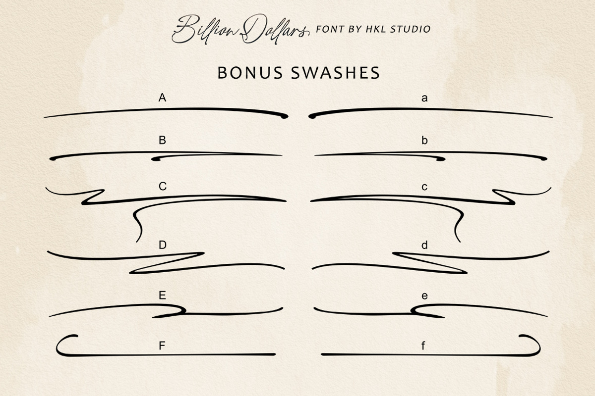 Billion Dollars, a Font by HKL Studio (Photo 9 of 10)