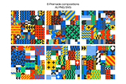 BRICKS-Geometric Pattern Collection, a Pattern Graphic by Katedsgn (Thumbnail 10 of 12)