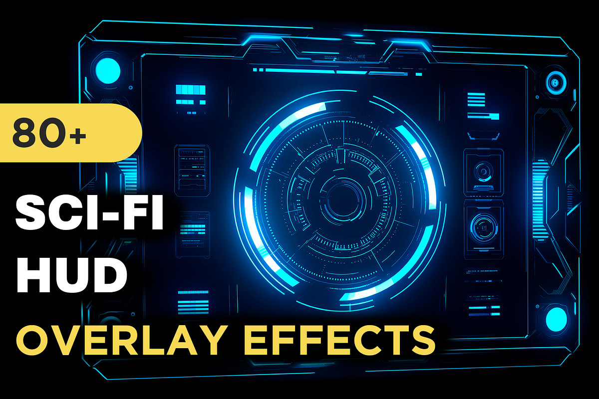 Sci-fi HUD Overlay Effects, an Object Graphic by Mikel Blazgad (Photo 1 of 9)