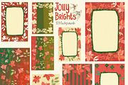 Christmas Backgrounds & Frames, a Decorative Illustration by whiteheartdesign (Thumbnail 7 of 20)