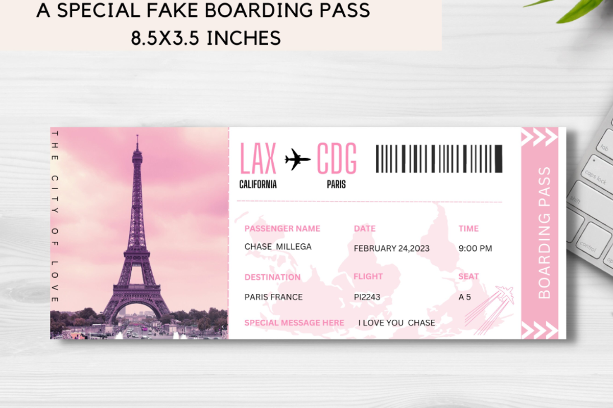 Editable Boarding Pass Template, a Card Template by YasdeyDesigns (Photo 6 of 9)
