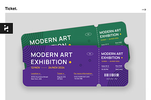 Exhibition Ticket Template, a Stationery Template by Neermana
