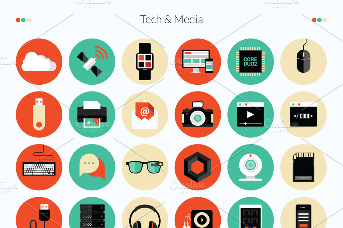 Flat Rules - 96 Premium Icons Flat, a Graphic by SRPACDY (Photo 4 of 5)