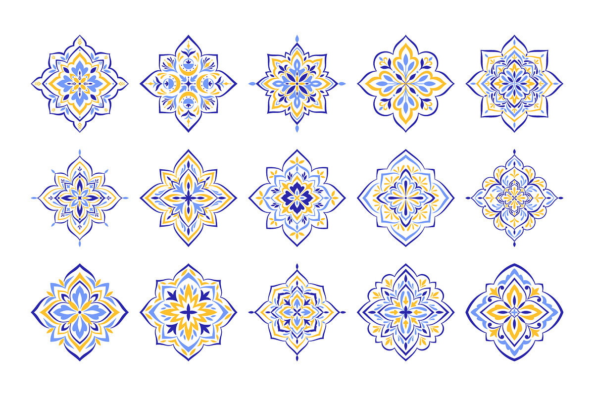Mediterranean Style Tiles and Motifs, a Pattern Graphic by Vodoleyka (Photo 8 of 16)