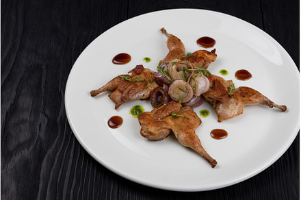 Roasted quails with vegetable, a Food & Drink Photo by Jan Jack Russo Media
