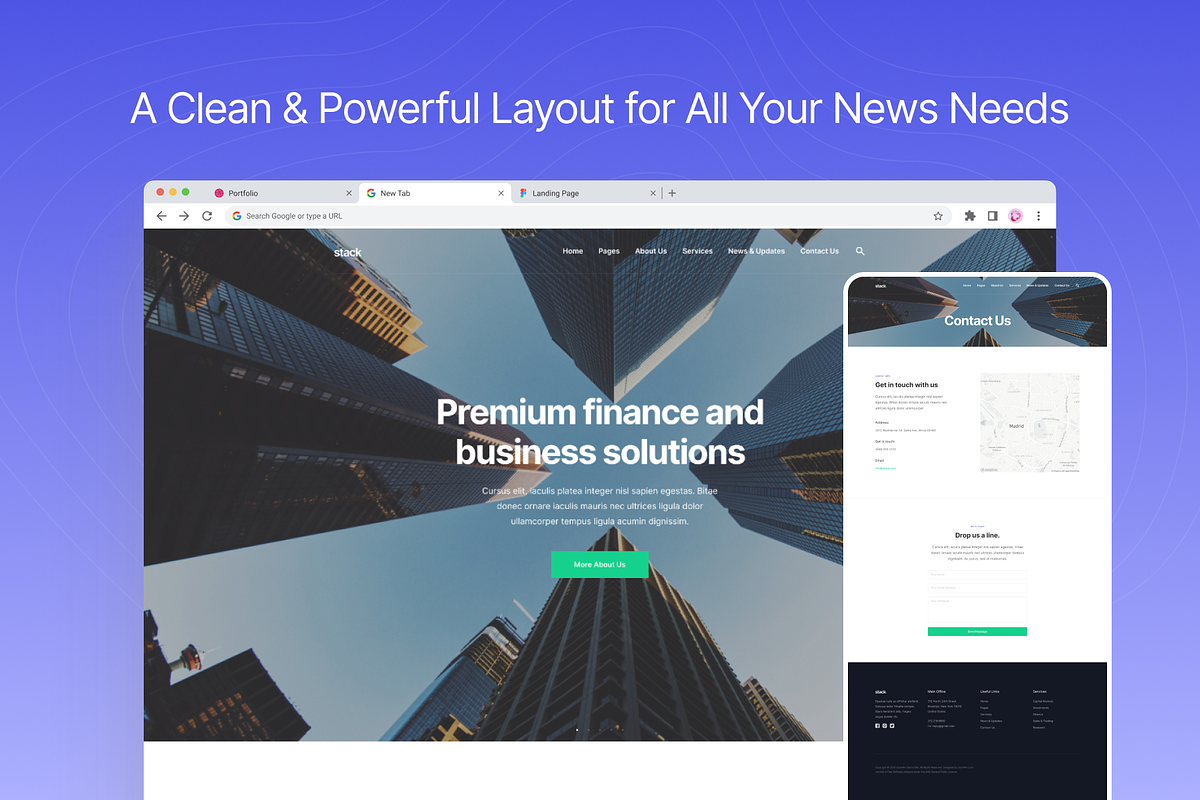 Stack - Multi-purpose Template, an UI Kit Template by YoArts (Photo 1 of 5)