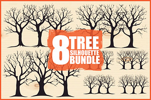 Nature Tree Silhouette Bundle, an Illustration by hafijul